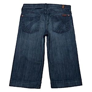 7 For All Mankind Dojo 24X14 Crop Dark Blue Jeans